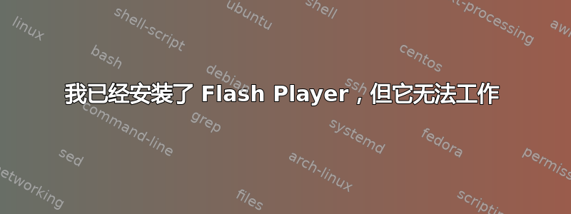 我已经安装了 Flash Player，但它无法工作