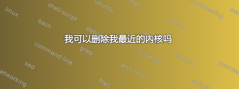 我可以删除我最近的内核吗