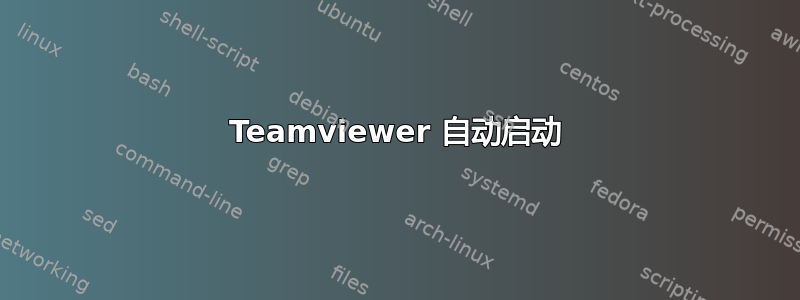 Teamviewer 自动启动