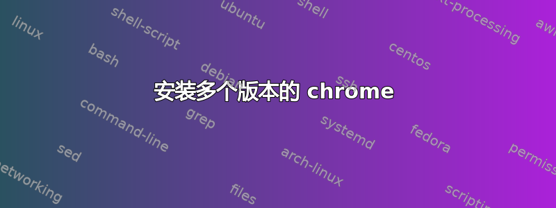 安装多个版本的 chrome