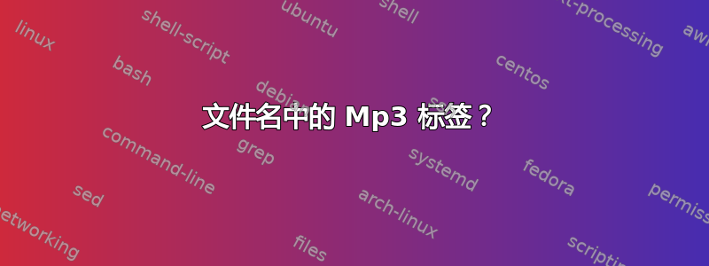 文件名中的 Mp3 标签？