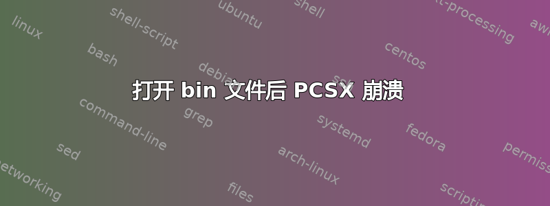 打开 bin 文件后 PCSX 崩溃 