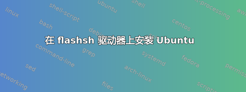 在 flashsh 驱动器上安装 Ubuntu 