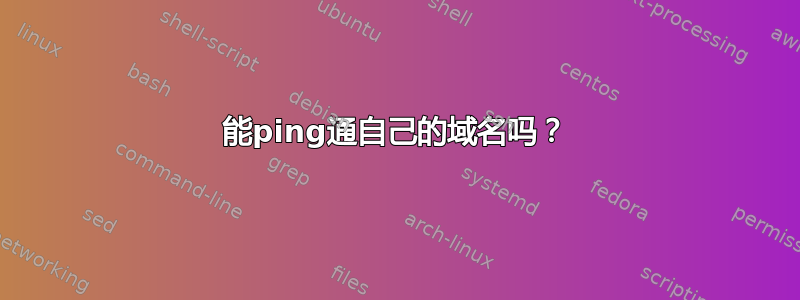 能ping通自己的域名吗？