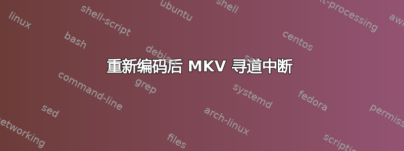 重新编码后 MKV 寻道中断