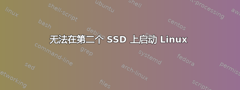 无法在第二个 SSD 上启动 Linux