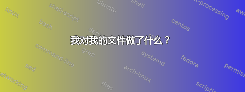 我对我的文件做了什么？