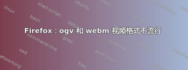 Firefox：ogv 和 webm 视频格式不流行