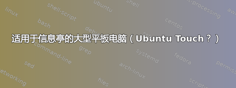 适用于信息亭的大型平板电脑（Ubuntu Touch？）