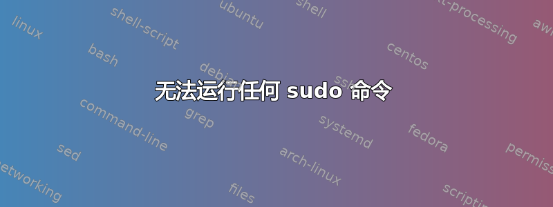 无法运行任何 sudo 命令