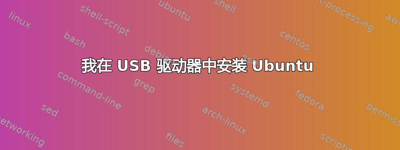 我在 USB 驱动器中安装 Ubuntu