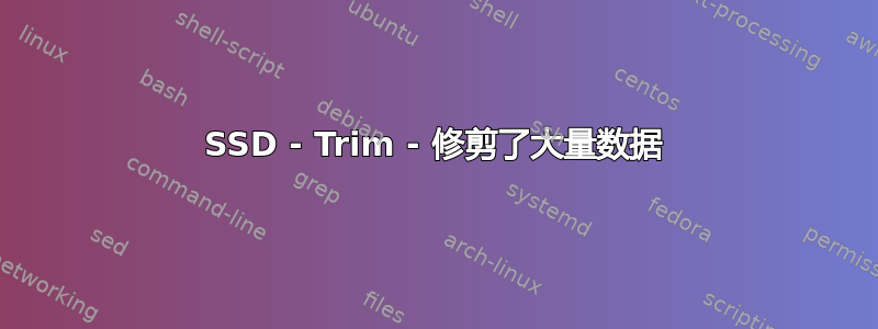 SSD - Trim - 修剪了大量数据