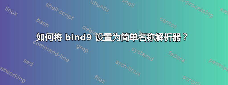 如何将 bind9 设置为简单名称解析器？