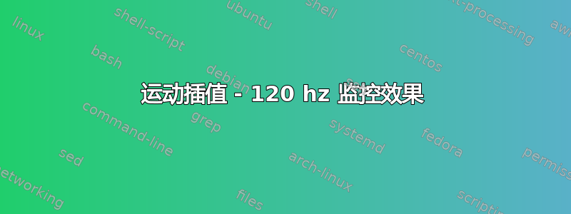 运动插值 - 120 hz 监控效果