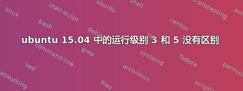 ubuntu 15.04 中的运行级别 3 和 5 没有区别