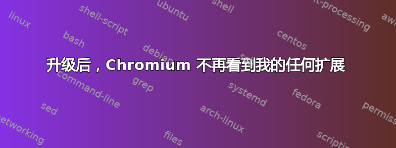 升级后，Chromium 不再看到我的任何扩展