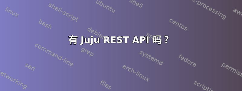 有 Juju REST API 吗？