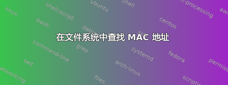 在文件系统中查找 MAC 地址