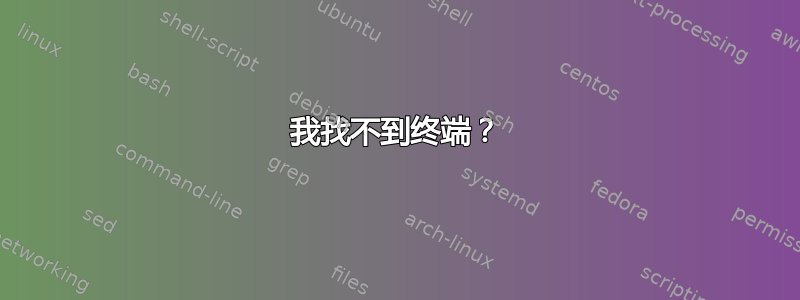 我找不到终端？