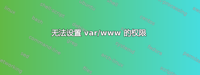 无法设置 var/www 的权限