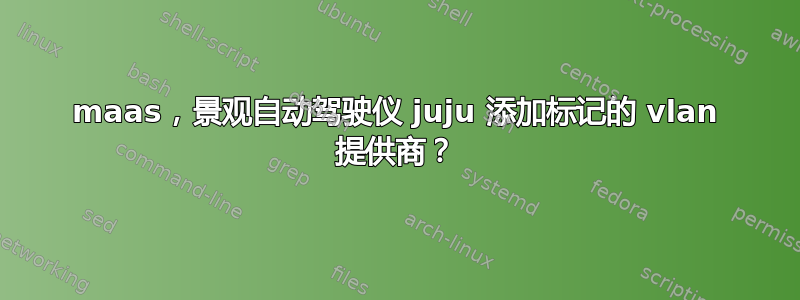 maas，景观自动驾驶仪 juju 添加标记的 vlan 提供商？