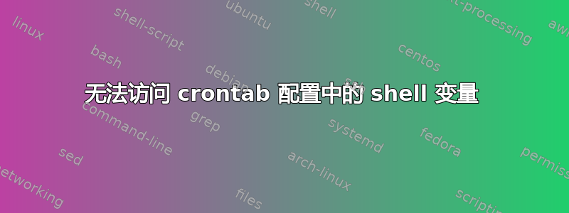 无法访问 crontab 配置中的 shell 变量