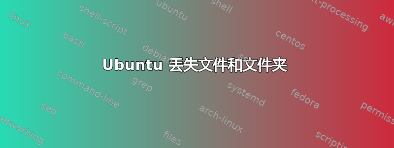 Ubuntu 丢失文件和文件夹