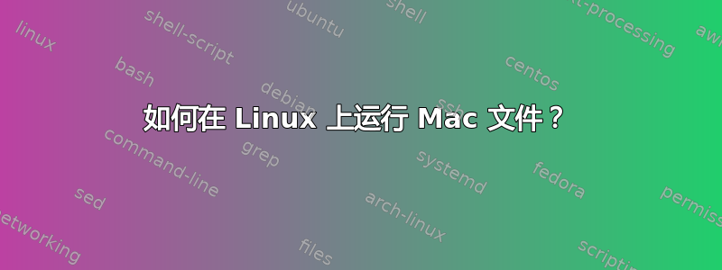 如何在 Linux 上运行 Mac 文件？