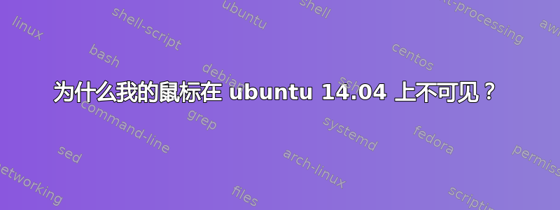 为什么我的鼠标在 ubuntu 14.04 上不可见？