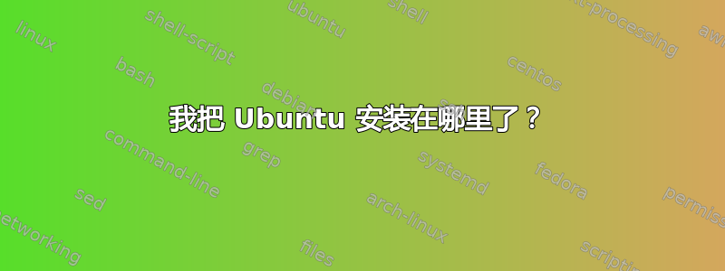 我把 Ubuntu 安装在哪里了？