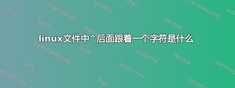 linux文件中^后面跟着一个字符是什么