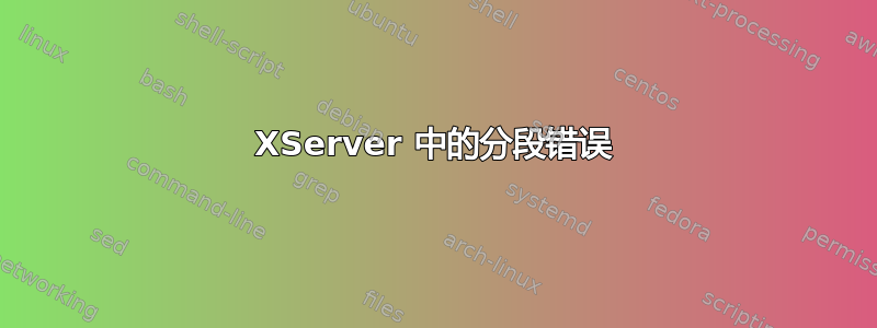 XServer 中的分段错误