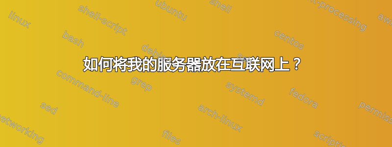 如何将我的服务器放在互联网上？