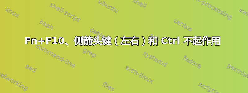 Fn+F10、侧箭头键（左右）和 Ctrl 不起作用