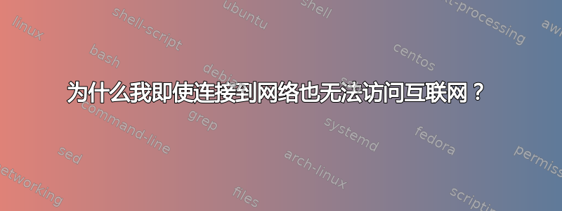 为什么我即使连接到网络也无法访问互联网？