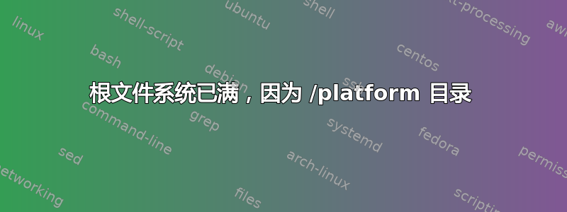 根文件系统已满，因为 /platform 目录