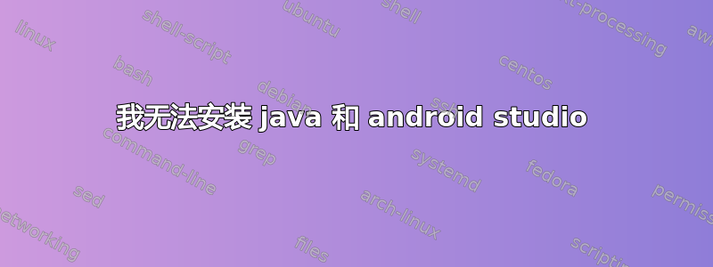 我无法安装 java 和 android studio