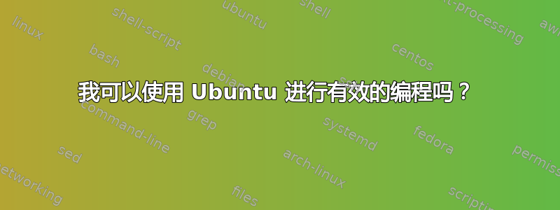 我可以使用 Ubuntu 进行有效的编程吗？