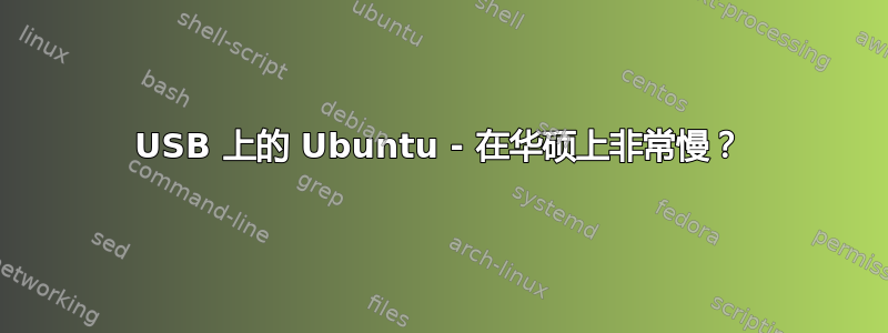 USB 上的 Ubuntu - 在华硕上非常慢？