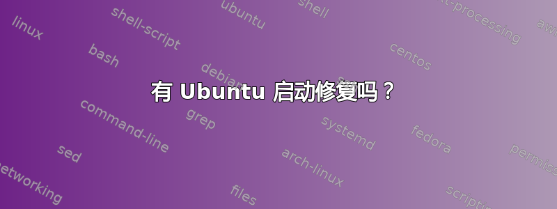 有 Ubuntu 启动修复吗？