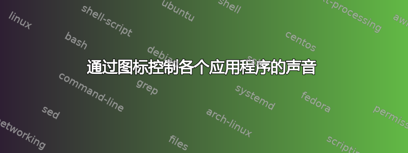 通过图标控制各个应用程序的声音