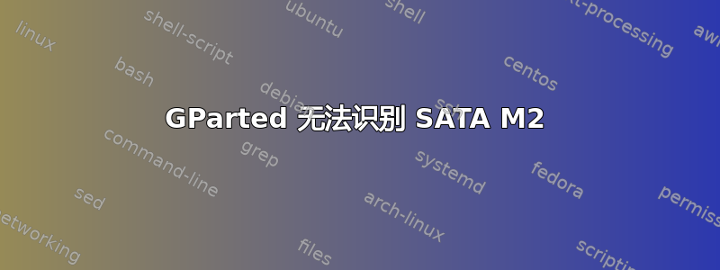 GParted 无法识别 SATA M2