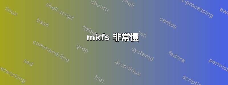 mkfs 非常慢