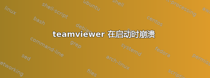 teamviewer 在启动时崩溃