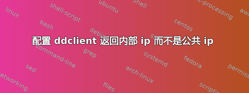 配置 ddclient 返回内部 ip 而不是公共 ip