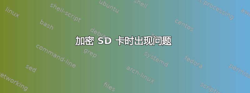 加密 SD 卡时出现问题