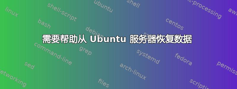 需要帮助从 Ubuntu 服务器恢复数据