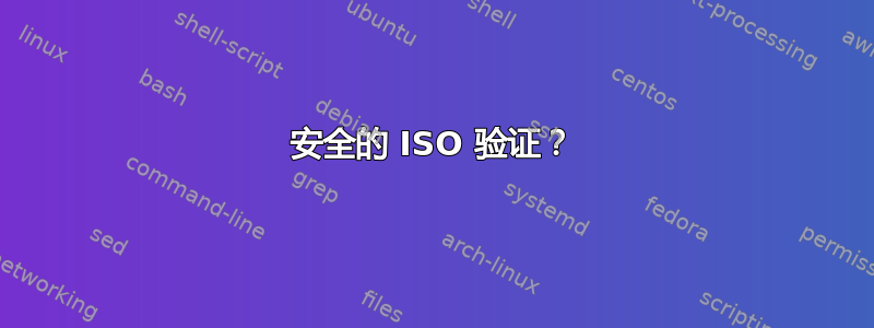 安全的 ISO 验证？