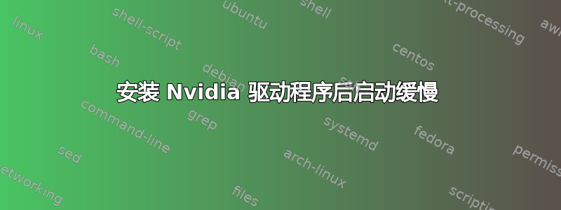 安装 Nvidia 驱动程序后启动缓慢