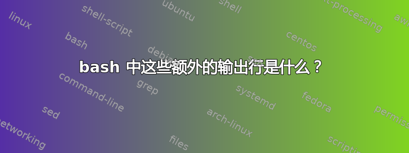 bash 中这些额外的输出行是什么？